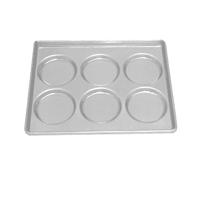 14670 PAN HAMBURGER BUNS 4 1/8"DIA 2X3 12x18"