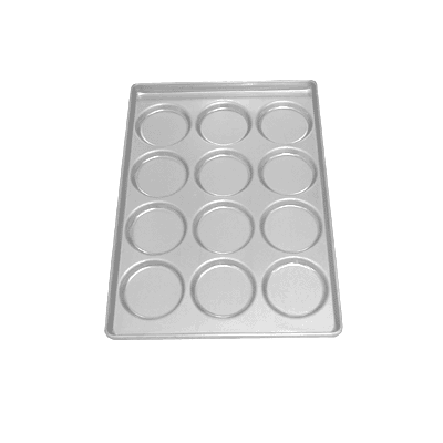 14680 PAN HAMBURGER BUNS 5"DIA 3X4 18x26"