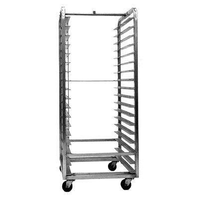 Magna Heavy Duty, Double Side Load Aluminum A Lift Revent Style Oven Rack, 3.375"/18 Spacing, Item 2557-36