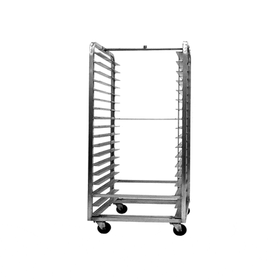 Magna Heavy Duty, Double Side Load Aluminum A Lift Revent Style Oven Rack, 6"/10 Spacing, 20x30 Pan Size, Item 2783