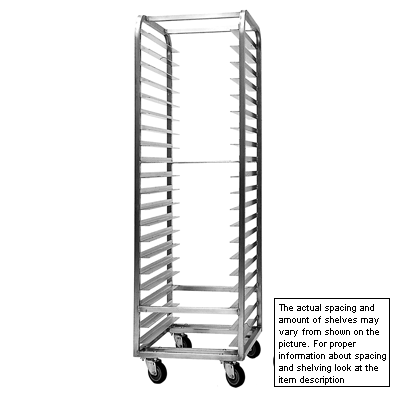1 - Magna, Single End Load Bun Pan Carts | Racks and Trolleys, All Welded Aluminum and Stainless, Heavy Duty, Plate and Stem Casters