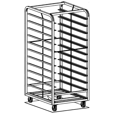 Bakers Aid Double Aluminum Oven Carts | Racks and Trolleys – Magna ...