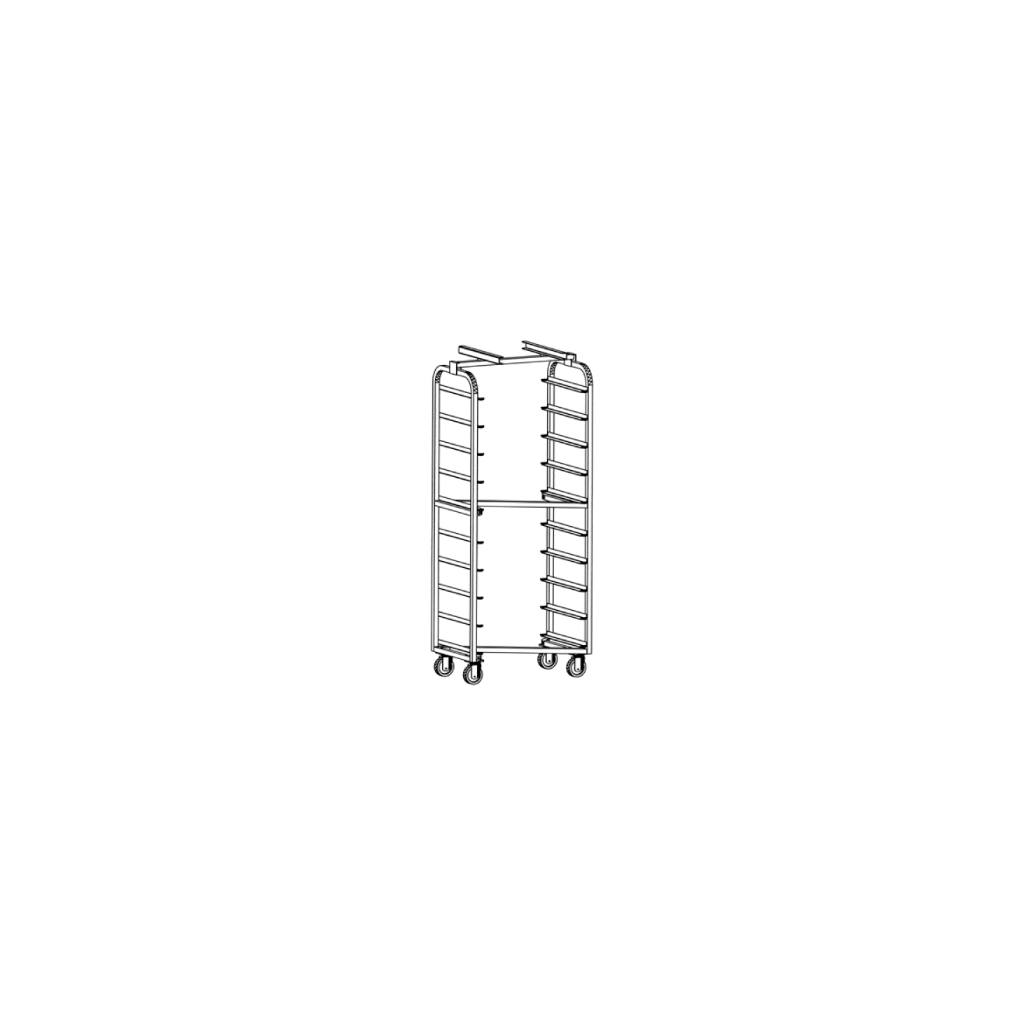 Baxter Single Aluminum Side Load Z-Nesting Racks for Double Ovens