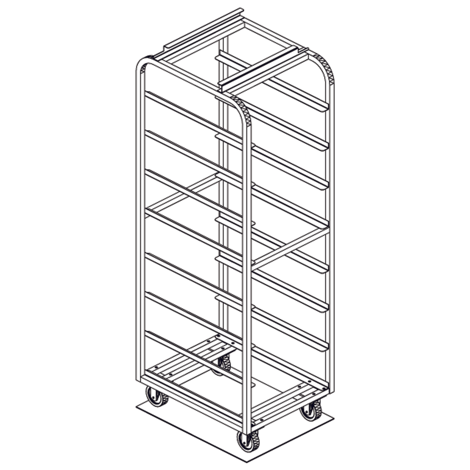 Baxter Single Aluminum End Load Carts | Racks and Trolleys for Double Ovens