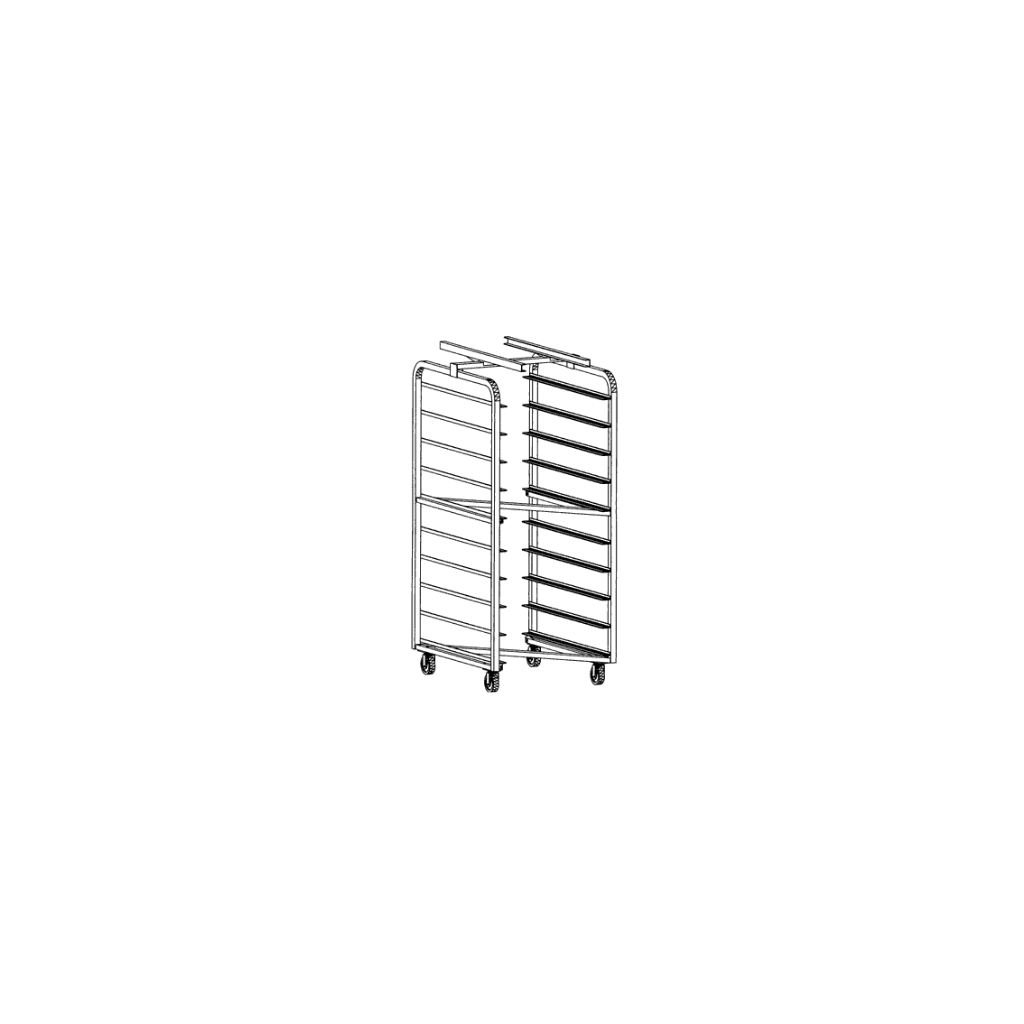 Baxter Double Stainless Side Load Z-Nesting Racks for Double Ovens