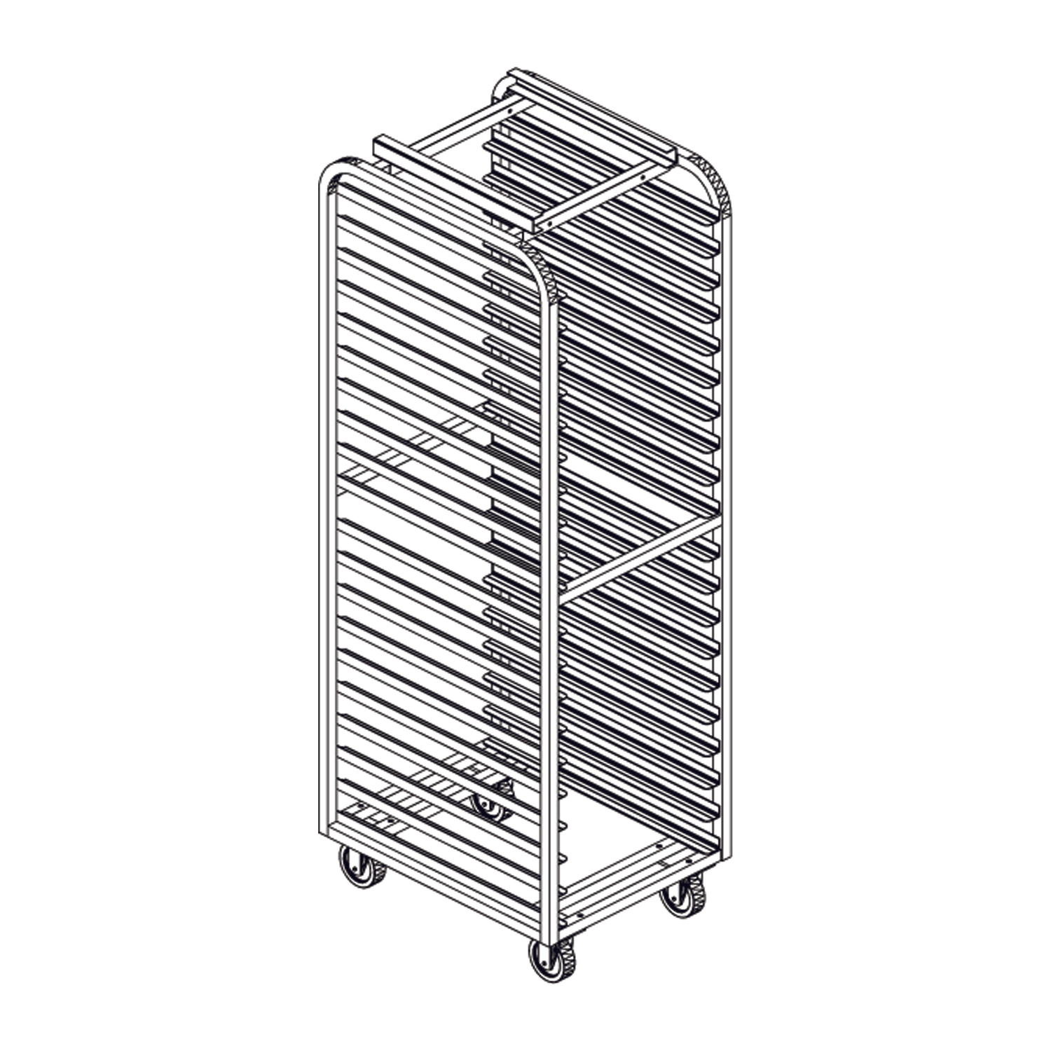 Baxter Single Aluminum End Load Carts | Racks and Trolleys for Single Ovens