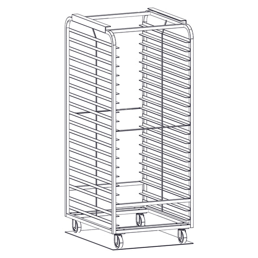 Magna Heavy Duty, Double Side Load Stainless B Lift Revent Style Oven Rack, 2.75"/21 Spacing, Item 2619-36