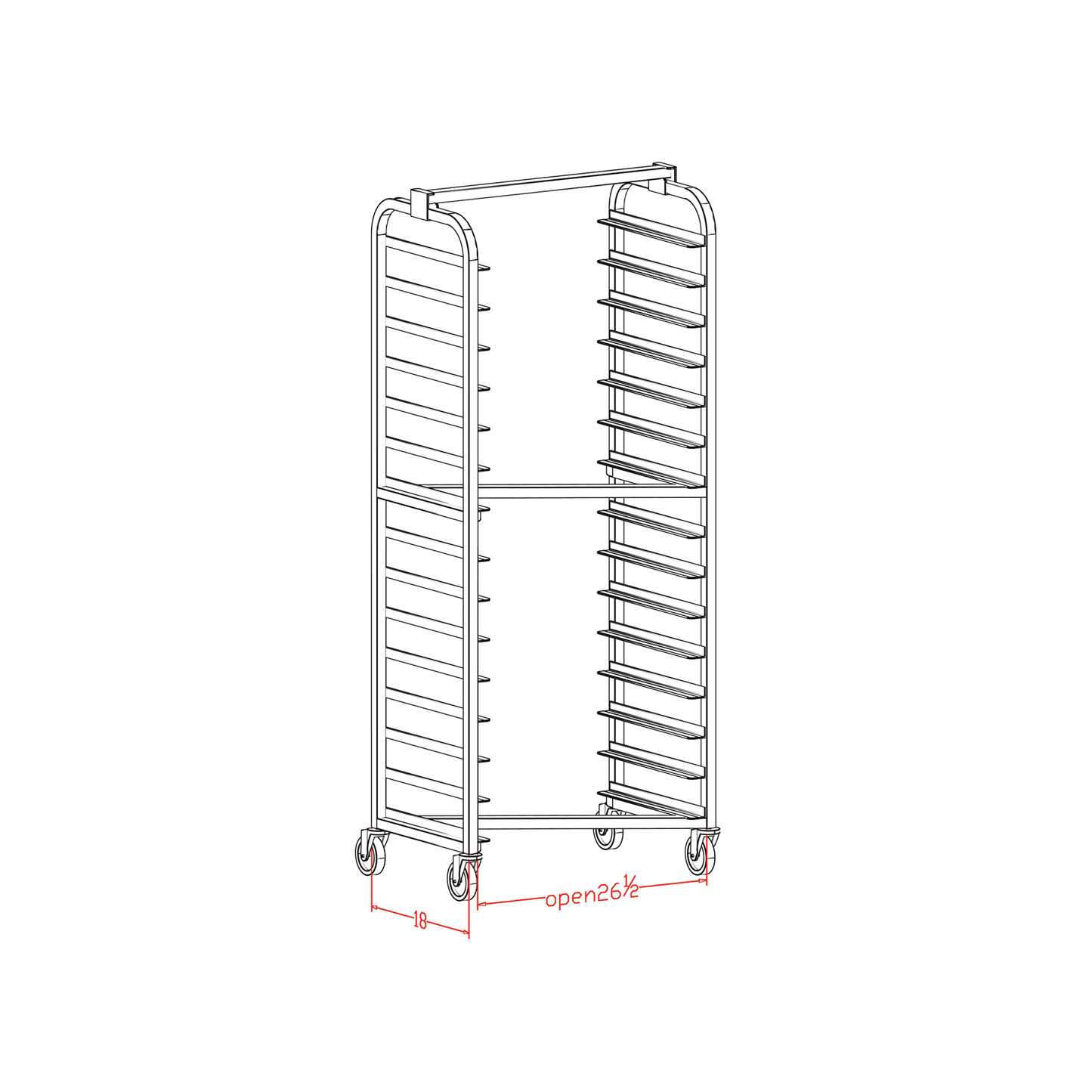 8284Z RACK SS 12 PAN N STYLE NESTING SL SC