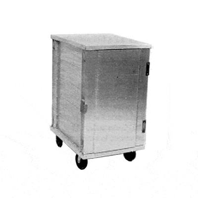 Magna Aluminum 1/2 Size Enclosed Bun Pan end Load Rack, 38" High, 1.5”/40 Spacing, 18”x26” Pan Size, 5" Casters, Item 9388