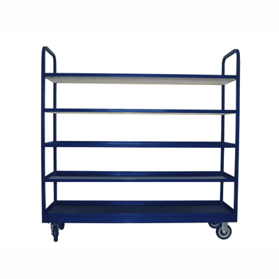 20767 CART 18x60x65" 5 SH PRODUCE RETURN BLUE