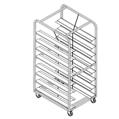 8265_U RACK DAH SS 08 PAN SL DBL F/ MOD 9060 U