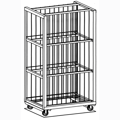 8366 RACK PAN WASHER SS 3TIER 18x26" PC